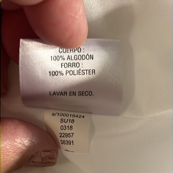 Maison Jules White Dress  Cut Out Lined  Waisted Sleeveless Sz S - Picture 11 of 11